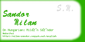 sandor milan business card